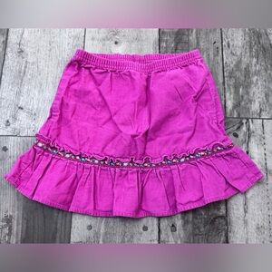 Hanna Andersson Girls 110 Skirt Pink Corduroy Bow A Line Short Mini 100% Cotton